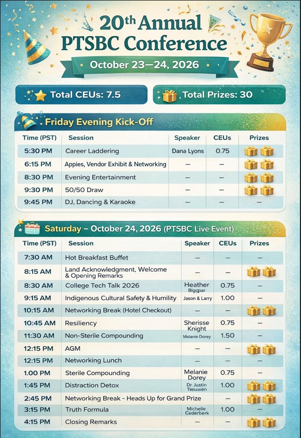 Draft 20th PTSBC Conference Program